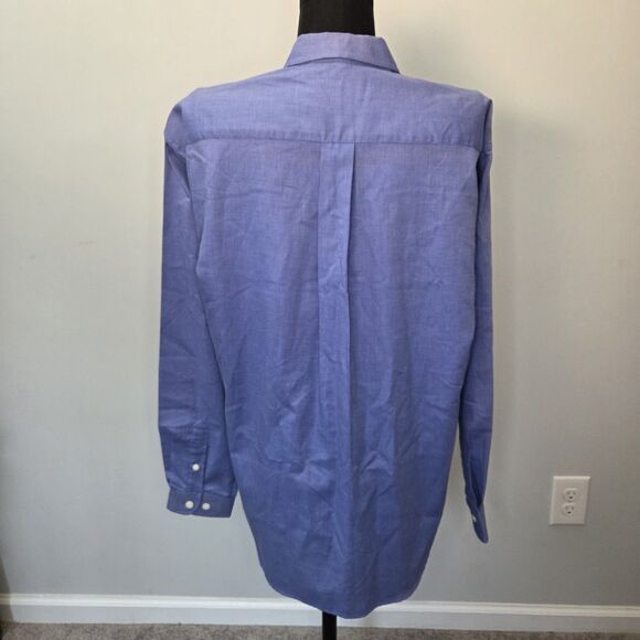Blue Check Button Down Shirt Cutter & Buck Long Sleeve Women MEDIUM 100% Cotton - Picture 14 of 14